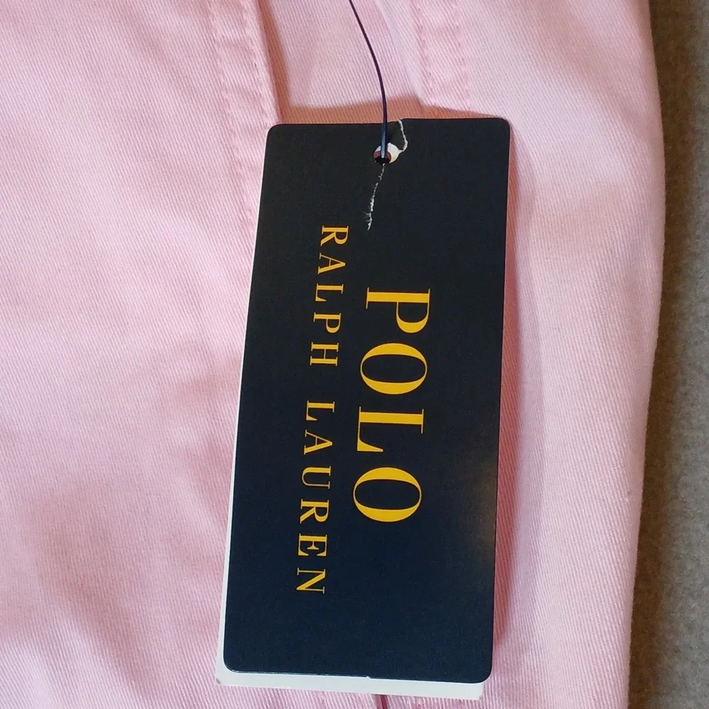 POLO RALPH LAUREN Men's Stretch Classic-Fit Polo Chino Pants Pink Preppy XXL